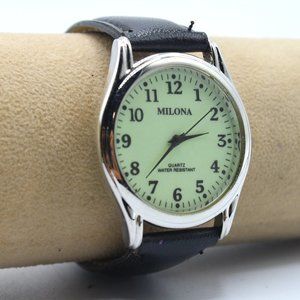 Vintage Milona Men's Casual Retro Silver Stainless Steel Classic Luxury Watch